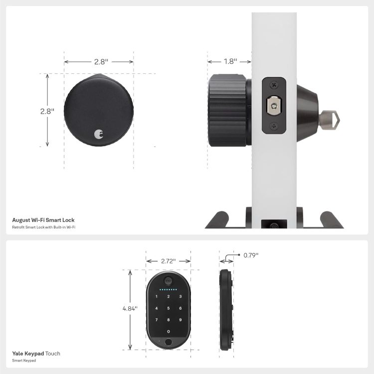 Yale August Wi-Fi Smart Lock with Keypad Touch in Black - Image 2